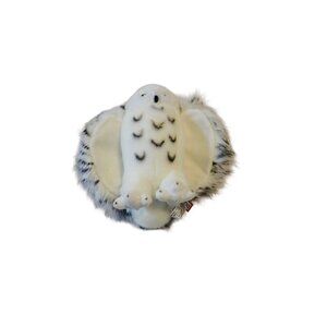 Douglas Plush Snowy Owl Toy White Fur Bean Bag Stuffed Animal 2021 Small Cute